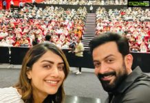 Mamta Mohandas Instagram - … & Welcoming y’all into the cinemas with our film #bhramam #bhramamfromtoday #opening #openingnight #soproud #people #cinema #theatre VOX 4DX