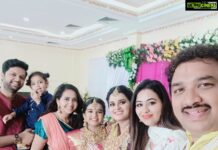 Manali Rathod Instagram - A well spent eveng at @k.sreevani akka 's daughter voni function 😊 along with @lasyamanjunath @heavenly_home_made @vikramaditya1625 .