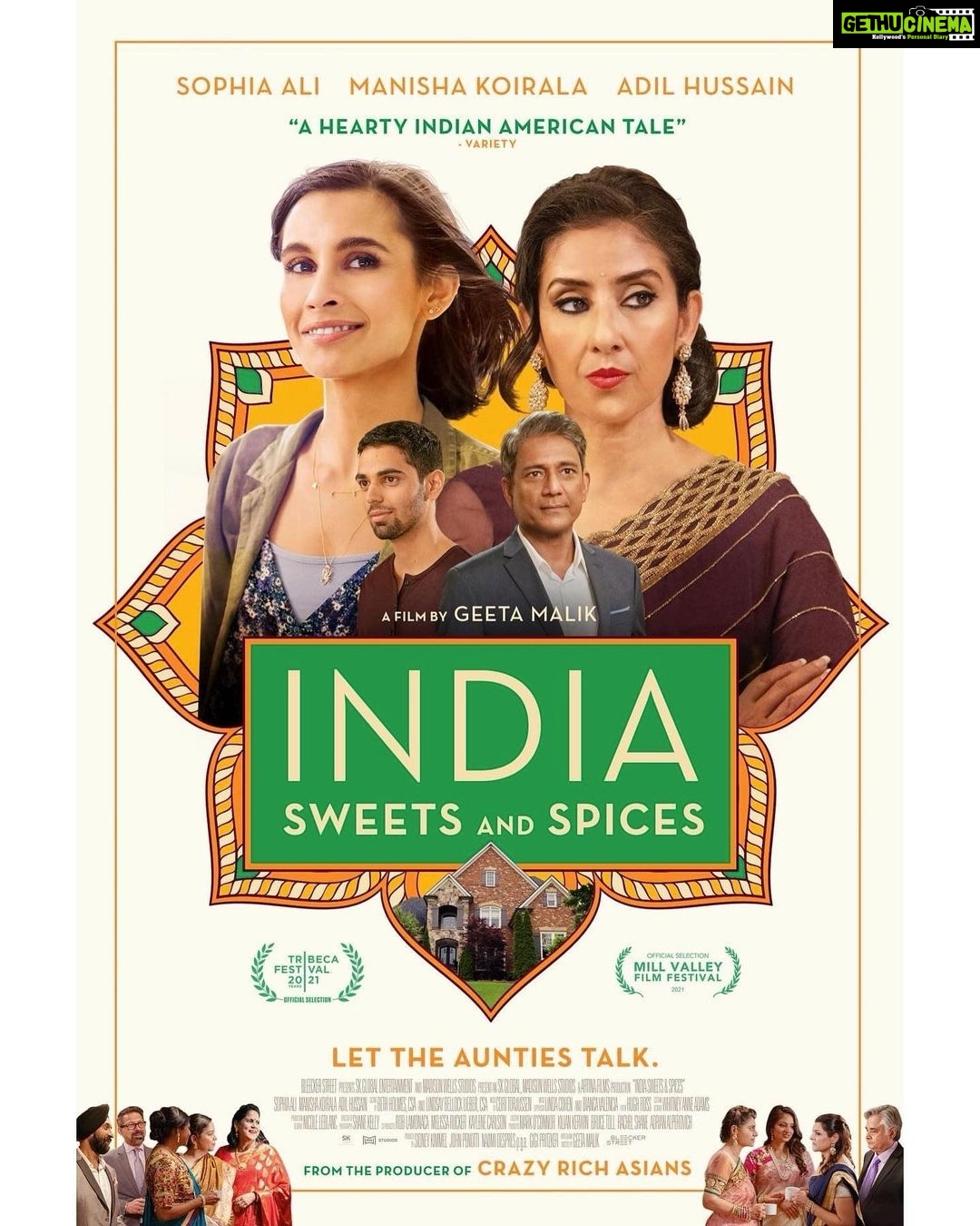 Manisha Koirala Instagram - INDIA SWEETS AND SPICES “Let the Aunties talk.” November 19, 2021 Nationwide Theatrical Release in #usa #indiasweetsandspicesmovie #newrelease @shetanifilms @sophiatali @moclaca @_adilhussain @thedeeptigupta @despresnaomi @vedsapru