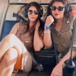 Meera Chopra Instagram - We can be posers even in the 🚁 #Godiskind #Grateful #Chopperlife #helicopterride