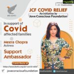 Meera Chopra Instagram – Posted @withregram • @joveconsciousfoundation Happy to announce Meera Chopra as a support ambassador of #JCFCovidRelief. Ms. Meera is an Indian actress who has appeared in several Tamil, Telugu, and Hindi films. Jove Conscious Foundation is so grateful to Meera Chopra for the trust she has placed in us. Let’s help migrant families and make a change together.

Donate at: https://www.ketto.org/jcf-covid-relief

#JCFCovidRelief #covid #coronawarriors #charity #joveconsciousfoundation #ketto #donate #contribute #covidrelief #pandemic #migrant #women #lockdown #delhi #mumbai #meal #ration #food #JCF #Charity #NonProfit #NGO #WomenPower #Donate #Mundka #FoodForLife #FeedTheNeedy  #GivingIsCaring