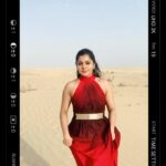 Meera Nandan Instagram - Wanderlust and desert dust. 🏜 . @dubaiphotographer . #throwback #tuesdaythrowback #sanddunes #desert #reels #dubaidesert #lastsummer #instareels #just #dubai #mydubai #dubaisummer