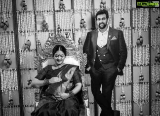Meghana Raj Instagram - My two most special beings ❤️ this is the way u want chiru and this way it shall be ... forever and always! I LOVE YOU BABY MA ❤️