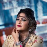 Meghana Raj Instagram - A little sparkle never hurt anyone ❄️ photography @classycaptures_official ... makeup @makeupmagic_sowmyagowda ... hairstyling @artistrybyteju .. costume @arulaa_by_rashmianooprao