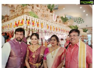 Meghana Raj Instagram - Twinning with the better half 🌺 #nammanemadhuve #dhruvaprerana