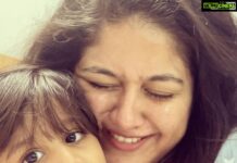 Meghana Raj Instagram - Our baby…. Our world… our universe… our EVERYTHING! CHIRU… our lil prince is ONE YEAR OLD! I will squish him till he says ‘amma stop!’ And continue squishing him till he turns red wid embarrassment! Will smother him wid kisses til he rolls his eyes and says, ‘amma!’ And will continue smothering him witb more kisses! I love u my baby child… ur growing up so so fast!! I wish we cld just lay cuddled in each others arms for all eternity! HAPPY BIRTHDAY RAAYAN! Appa and amma love you! ❤️ @lasya_umesh thank you for this click!!! We love u! @kiddlekiddlle this is definitely very special!
