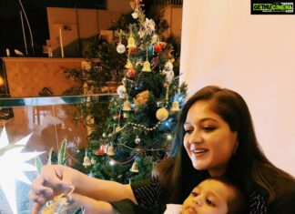 Meghana Raj Instagram - Merry Christmas all! Love and light always! ❤️ #chiranjeevisarja #raayanrajsarja #miraclemonth