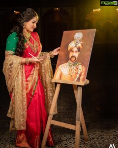 Meghana Raj Instagram - Can stare for all eternity… I LOVE YOU… let the celebrations begin! Thanks again Priyanka, Madhura and Bindu Reddy for convincing me to take up this shoot! ❤️

Director of Photography :📸 @team_amstudio
Makeup - @artistryby_priyankaharish
Designer - @amorabybindureddy
Jewellery - @navrathan1954
Cinematography-  @manjupintuclicks