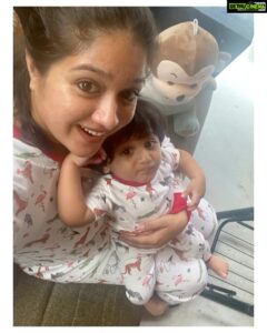 Meghana Raj Instagram - 10 months already! #JrCturns10 months thank you @lillechamps for these matching amma maga outfits! Its super cute and extremely comfortable! And most importantly thank you for JrC’s new friend.. ‘Champ’ the chimp! JrC loves him!