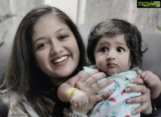 Meghana Raj Instagram - Amma’s baby 🐰 #simba #JrC #chiranjeevisarja