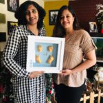 Meghana Raj Instagram – Wen u want to preserve happiness in a frame! Thank u @anila_impressions_and_frames for this beautiful gift! Making those lil feet and hands immortal (Chiranjeevi) thru ur work! Junior C will definitely cherish it..! #3dimpressions