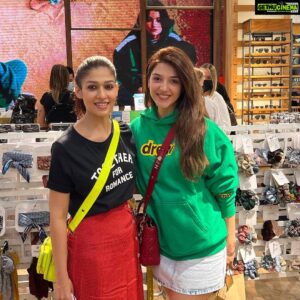 Mehrene Kaur Pirzada Instagram - It was so good finally meeting Lady Superstar 😍 #nayanthara @wikkiofficial 

#fangirl 🥰