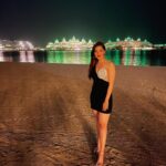 Mehrene Kaur Pirzada Instagram - All dressed up for the whole year to go 😍 #2022 🤍 Palm Jumeirah Beach