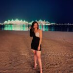 Mehrene Kaur Pirzada Instagram - All dressed up for the whole year to go 😍 #2022 🤍 Palm Jumeirah Beach