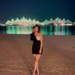 Mehrene Kaur Pirzada Instagram - All dressed up for the whole year to go 😍 #2022 🤍 Palm Jumeirah Beach