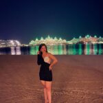 Mehrene Kaur Pirzada Instagram – All dressed up for the whole year to go 😍  #2022 🤍 Palm Jumeirah Beach