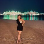 Mehrene Kaur Pirzada Instagram - All dressed up for the whole year to go 😍 #2022 🤍 Palm Jumeirah Beach