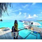 Mehrene Kaur Pirzada Instagram - Thank you @mantaair for the best ride over the blue waters 😍 . . . @niyamamaldives #seaplane #maldives #paradise