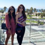Mehrene Kaur Pirzada Instagram - Life is good ❤️ #bestie Hotel Erwin Rooftop Bar - Venice beach