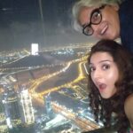 Mehrene Kaur Pirzada Instagram – TOP 🤩 #topoftheworld #burjkhalifa Burj Khalifa