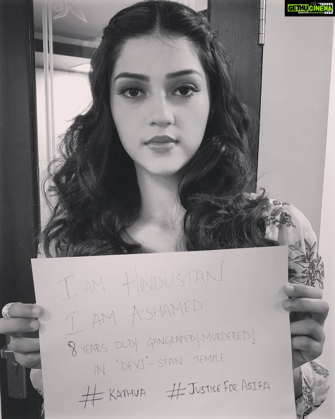 Mehrene Kaur Pirzada Instagram - I Am Hindustan I Am Ashamed 8 Years Old ! Gang Raped ! Murdered in Devi-Sthan Temple #KATHUA #justiceforasifa