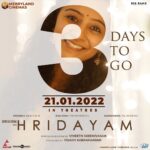 Mohanlal Instagram - 3 days to go! #Hridayam #HridayamFromJan21 @vineeth84 @visakhsubramaniam @pranavmohanlal @kalyanipriyadarshan @darshanarajendran @ajuvarghese @sitarasuresh @cinemasmerryland