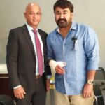Mohanlal Instagram - Thank you Dr Bhuvaneshwar Machani (surgeon at Burjeel Hospital For Advanced Surgery, Dubai) for taking care of my hand with your expertise. @drshamsheervp @burjeeldubai