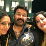 Mohanlal Instagram - With Ganga and Clara. Two memorable characters in Malayalam Cinema . . . . #malayalammovie #clara #ganga #memorable Hyderabad, India