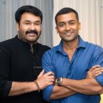 Mohanlal Instagram - At Kaappaan Kerala Launch Event with Suriya Sivakumar Photo Courtesy : @nek_photos Kochi Marriott Hotel