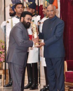 Mohanlal Instagram - Received Padma Bhushan, The Third Highest Civilian Award from The Honorable President of India, with sheer jubilation. I express my fervent gratitude to the Omnipotent Power above and also each well wisher, who has directly or indirectly been a part of my journey. Truly rapturous with this inimitable moment. #padmaawards #padmaawards2019 #padmabhushan Rashtrapati Bhavan