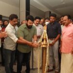Mohanlal Instagram - Lighting the ceremonial lamp for our new theatre complex M LAL Cineplexx, at Shoranur.