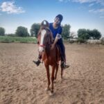 Monal Gajjar Instagram - After so many years I started exploring my hobbies. Horse riding is one of them. 🐎 beautiful animal🐎 guess his name is “Romeo”. #horse #horseriding #animallovers #happysoul #love #lifeisbeautiful ❤️#hobbies #actor #actorlife #monalgajjar #imqueen👸🏻👑