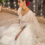 Mouni Roy Instagram - For the love of white 🕊 ________________________________________________ @idaho_o x @anusoru x @nidhikurda Hair & make up by me ☺️ 📸 @imamitkapoor