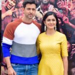 Mrunal Thakur Instagram - To not just an incredible hero but also a hardworking soul! It is nothing less than inspiring to see you nurture and work hard on your talent every single day. Here’s wishing you a very happy birthday! Glad I got the chance to know the beautiful human that you are! @hrithikroshan 🥰