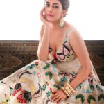 Mrunal Thakur Instagram - 😇🦋🐝🌻💫🌝🌈✨🍒🍭 Wearing @aisharaoofficial ❤️