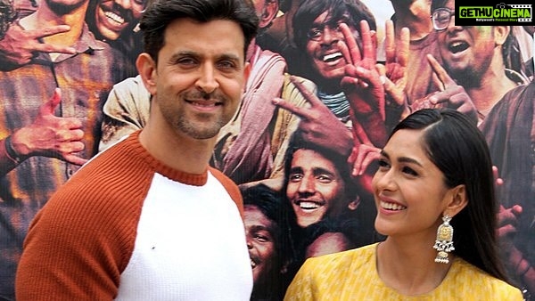 Mrunal Thakur Instagram - Few people are so lucky to start off their careers working with someone as warm, caring, charismatic and humble as you @hrithikroshan. Thank you for making me feel confident and strong on screen as well as off screen. A man of your caliber is considered a Greek god but truly you are a king of hearts, swaying an entire room just by entering it. Thank you for always being there for me. Don’t ever change. Happy birthday to the man I adore the most ! 😘