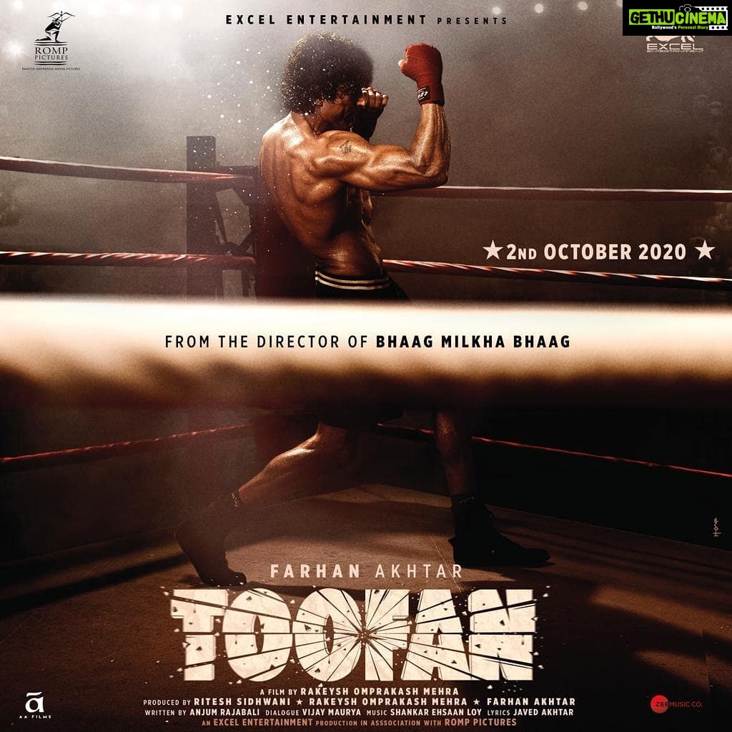 Mrunal Thakur Instagram - I told you Toofan aanewala hain.... . . #Toofan Uthega on 2.10.20. Are you ready? . @excelmovies @romppictures @faroutakhtar @rakeyshommehra @ritesh_sid @vjymaurya @shankarehsaanloy @zeemusiccompany #PareshRawal #JavedAkhtar #AnjumRajabali #AAFilms