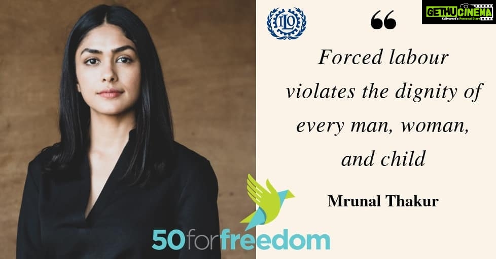 Mrunal Thakur Instagram - Some 25 million people are trapped in forced labour. Sonia is one of them. A clear violation of Human Rights. Link in bio . . . . #50FF #standup4humanrights #endslavery #ilo #ilo_EndSlavery