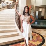 Mrunal Thakur Instagram - Outfit by - @alpana_neeraj Styled by - @shailshricouture @shailjaanand @shrishtimunka Ring by @minerali_store Shoes by @zara Hair and makeup @missblender JW Marriott Mumbai Juhu