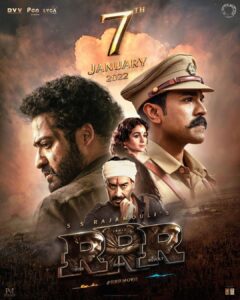 N. T. Rama Rao Jr. Instagram - 07.01.2022. It is !!! 

Get ready to experience India’s Biggest Action Drama in cinemas worldwide. #RRRMovie #RRROnJan7th 

@ssrajamouli @alwaysramcharan @ajaydevgn @aliaabhatt @oliviakmorris @dvvmovies @RRRMovie