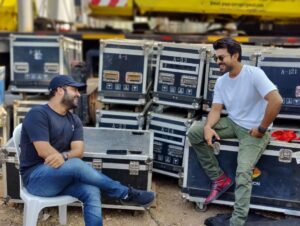 N. T. Rama Rao Jr. Instagram - Backstage bromance… Gearing up for #RoarofRRRinMumbai … Mumbai film City