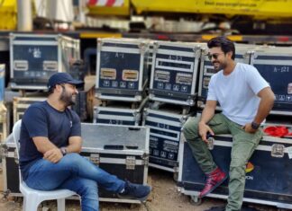N. T. Rama Rao Jr. Instagram - Backstage bromance… Gearing up for #RoarofRRRinMumbai … Mumbai film City