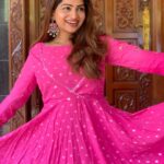 Nakshathra Nagesh Instagram - @srisaicollections9 love this pink dress! Attractive offers for Diwali and 1st year anniversary celebration - purchase for Rs.1000 and above and get free gifts. They provide good quality Kurtis and maxi gowns and also provide free shipping!