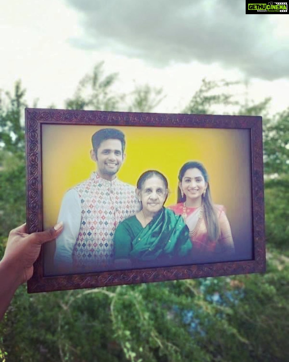 Nakshathra Nagesh Instagram - How Raghav values the relationships in his life has always been one of the most attractive attributes of his. His grandmother played a huge role in his upbringing and If we could have taken a picture like this at our wedding, it would have meant the world to him. I wanted to do something to make up for it, and that’s when I found @ajsmilesformiles! You should head to their page to understand how beautifully they make your dreams come true and gift us moments that feel like miracles. Thank you @ajsmilesformiles for pulling this off so beautifully. ❤️🤗