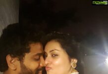 Namitha Instagram - I LOVE YOU FOR NOT ONLY WHAT YOU ARE, BUT FOR WHAT I'M WHEN I'M WITH YOU ! 💋❤ HAPPY 1ST TIME MEETING ANNIVERSARY HUBBYGARU @m_v_chowdhary 🥂🎂 #wolfguard #happyanniversary