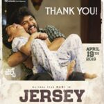 Nani Instagram - Thank you for the overwhelming response and love for Arjun and team #Jersey. Thank you to all my friends from the industry and media who wholeheartedly loved and supported the trailer. On 19th we'll take you on a journey that will be worth all the wait :) Mee Nani