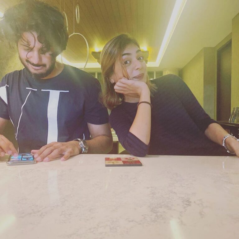Nazriya Nazim Instagram - Happy birthday bum.......ur the best ....in everything ....cooking ,entertaining ,even the best at irritating me n pulling my legs ...😜,being there always picking calls wen kunji calls ,the best papa to mummu baby...the best son...,the best sibling ....the best husband to my Ama ...love u beyond words .. Have a great one bum ...cuz u deserve only the best 😘😘😘😘😘 @dqsalmaan #myfaceqftereatingthatburgerhemakes🤤🤤🤤🤤