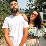 Neha Dhupia Instagram - 🍁🎤❤️ @ap.dhillxn #brownmunde #apdhillon #nehadhupia #goa #vacay #friendlyneighborhood #excuses #faraar #spaceship #toxic