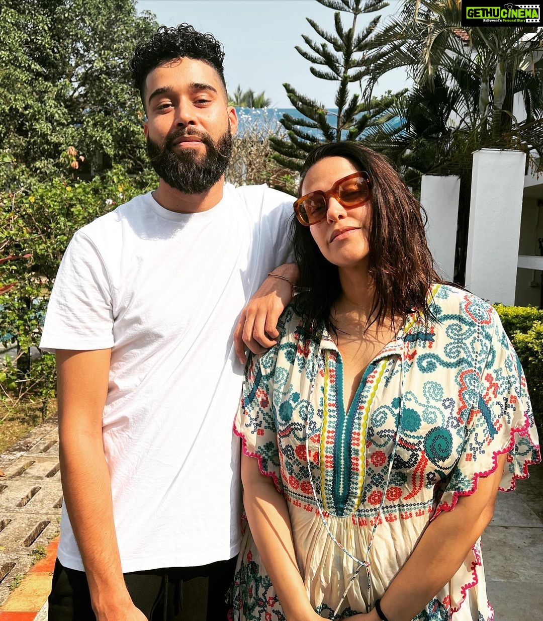 Neha Dhupia Instagram - 🍁🎤❤️ @ap.dhillxn #brownmunde #apdhillon #nehadhupia #goa #vacay #friendlyneighborhood #excuses #faraar #spaceship #toxic