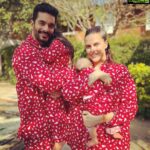 Neha Dhupia Instagram - Welcome to our crazy , chaotic , cheerful Christmas 🎄… this is all that a girl could wish for and more … thank you Santa , those years of leaving cookies and milk out really worked 🎅❤️🧿 #merrychristmas from ours to yours … ❤️😍 Mi Casa